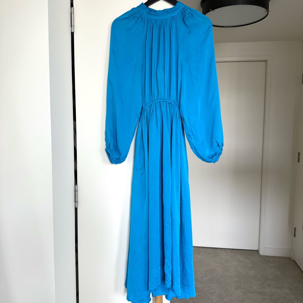 Rhode Mai Gathered Open-Back Crepe Midi Dress. Retail price: $435. XS size. - Picture 11 of 16